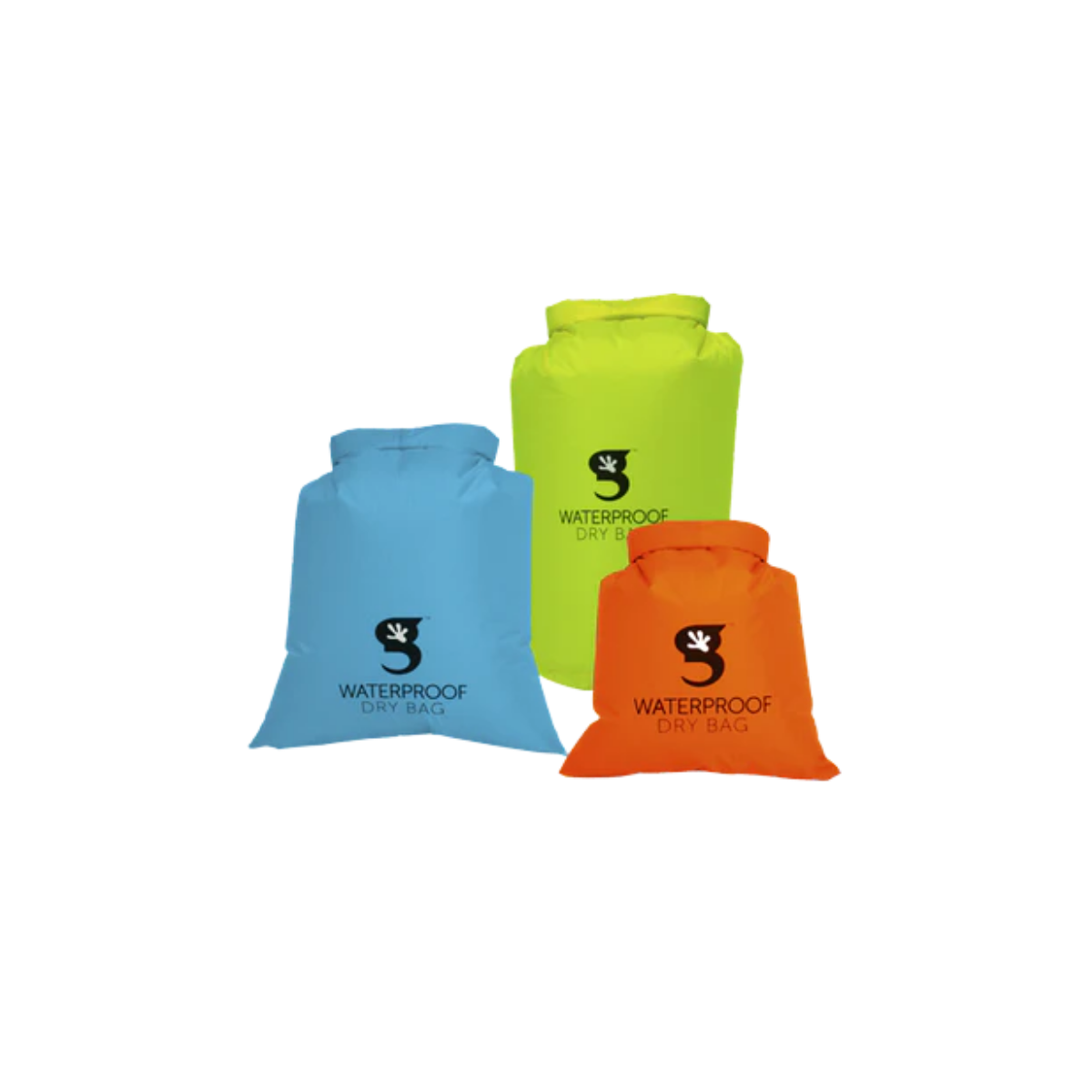 GECKOBRANKDS LIGHTWGHT COMPRSSN DRY BAG 3PK GREEN BLUE ORANGE