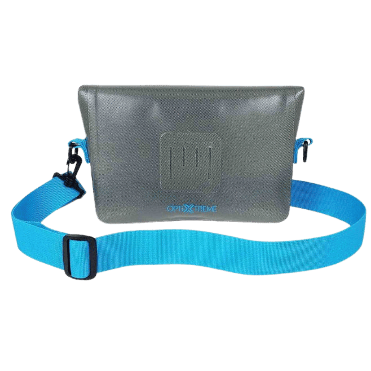 GECKOBRANDS OPTIXTREME WATERPROOF PHONE TOTE - GREY/BLUE_BACK VIEW