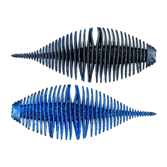 GEECRACK BELLOWS GILL CREATURE BAIT 3PK - 5.8 INCH - DARK MATTER