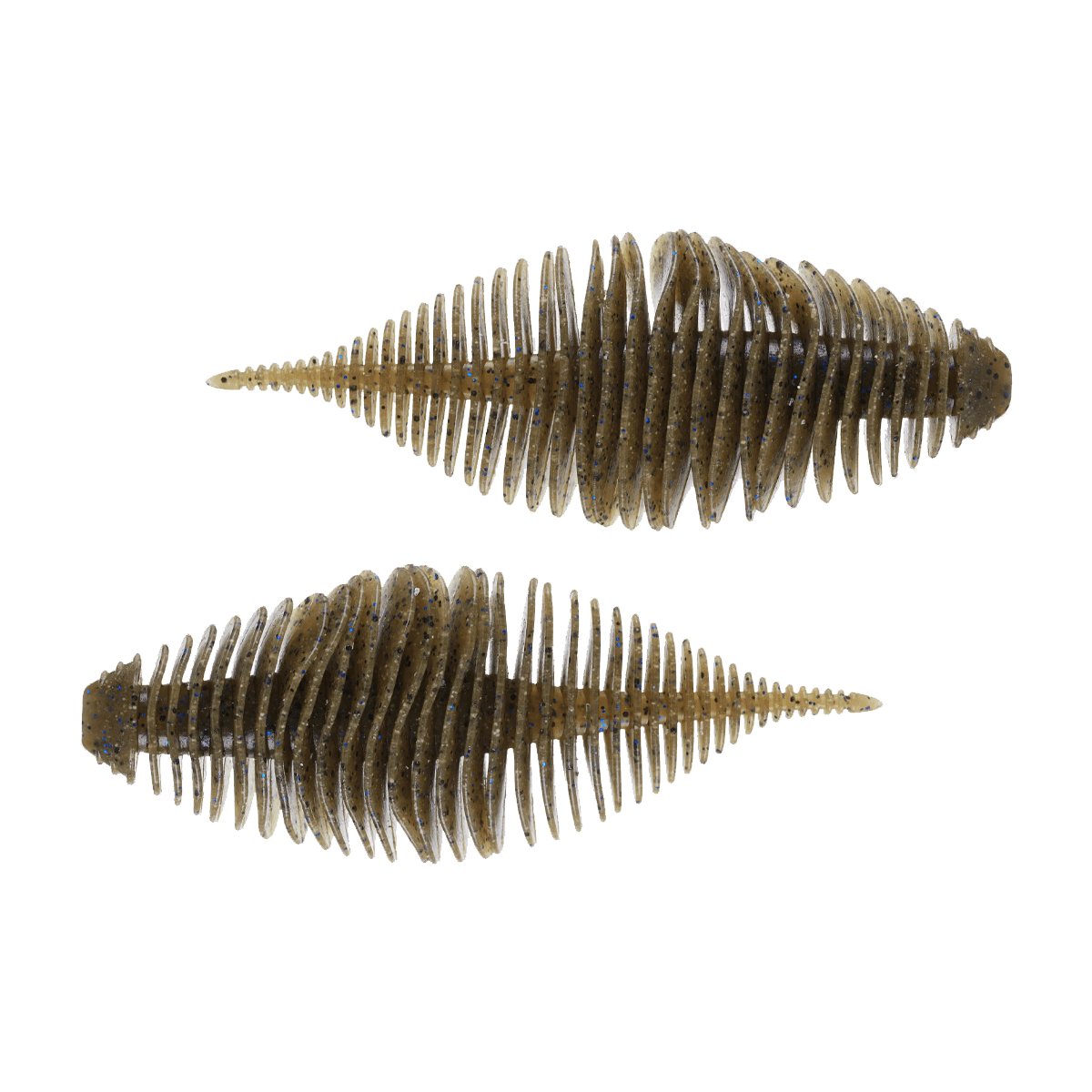 GEECRACK BELLOWS GILL CREATURE BAIT 5PK - 3.8 INCH - GREEN PUMPKIN BLUE FLAKE