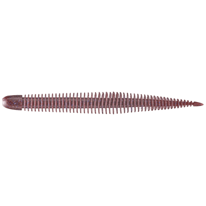 GEECRACK BELLOWS STICK WORM 5.8IN 6PK plum blue flake