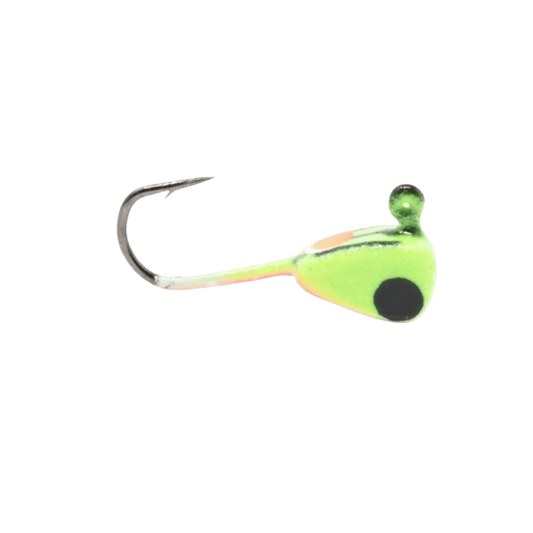 CLAM GENZ DROP-KICK SZ10 - 3/64 OZ - WHT/GREEN GLOW BAR