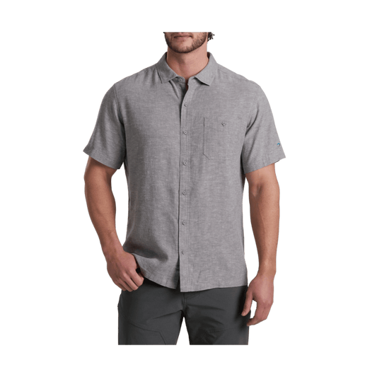 KUHL MEN'S GETAWAY SHORT SLEEVE - TITANIUM - FRONT VIEW