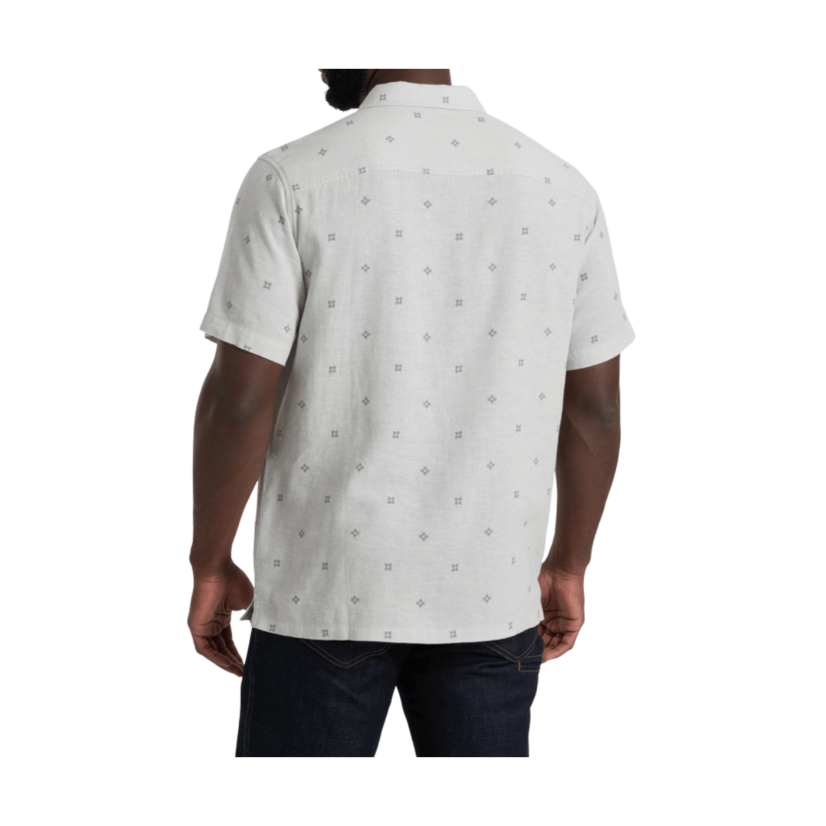 KUHL MEN'S GETAWAY SHORT SLEEVE - ASH - BACK VIEW