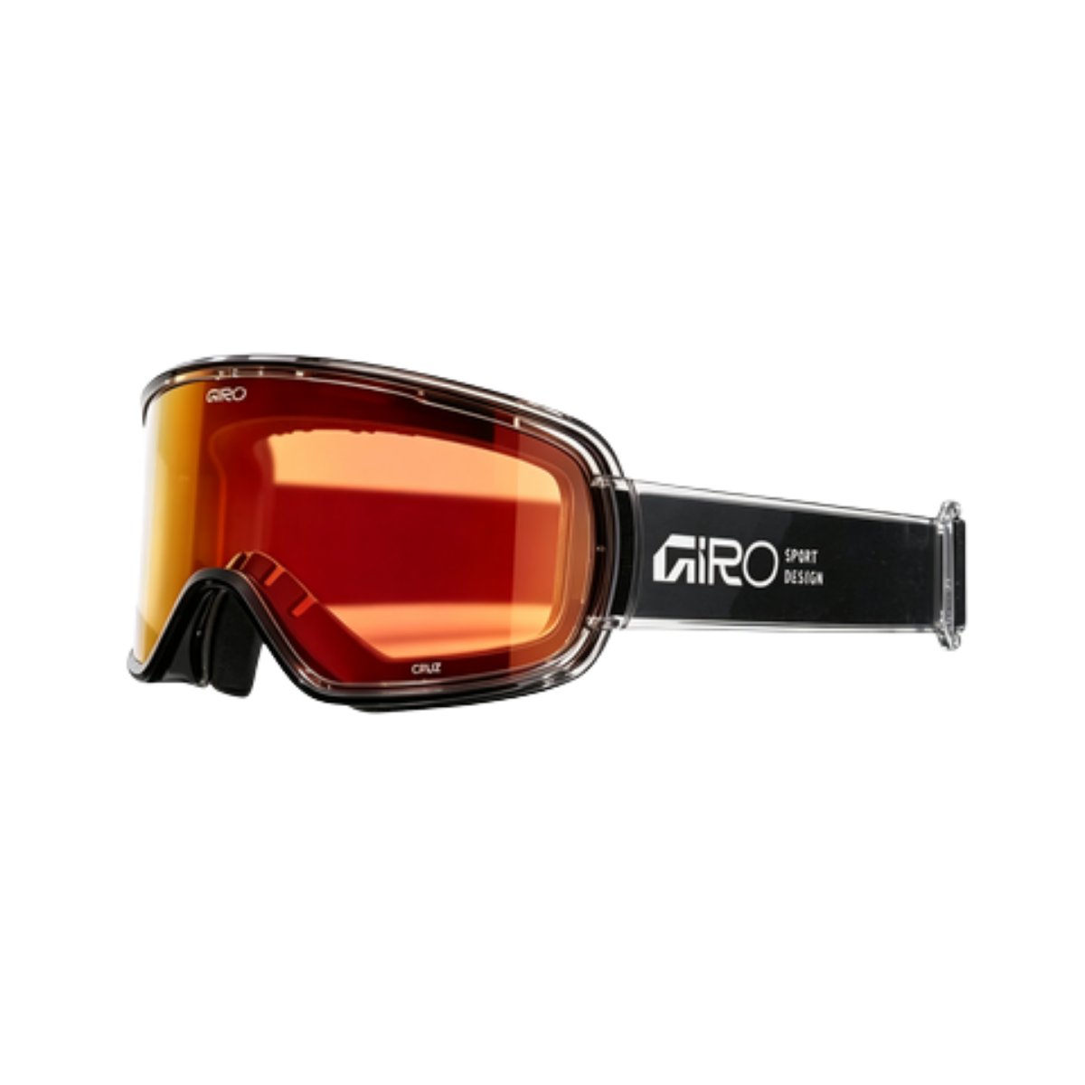 GIRO ROAM GOGGLE STACKED BLACK CLEAR AMBER SCARLET