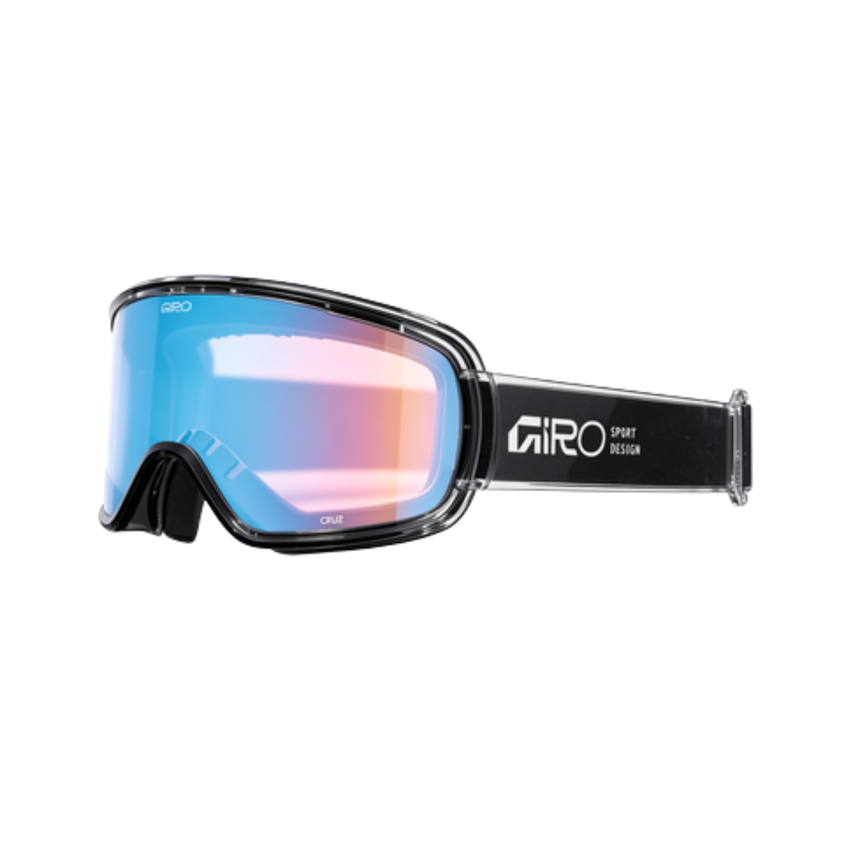 GIRO ROAM GOGGLE STACKED BLACK CLEAR SKY BLUE AMBER PINK