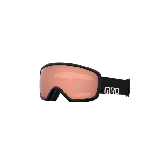 GIRO YOUTH STOMP FLASH GOGGLE BLACK WORDMARK AMBER PINK