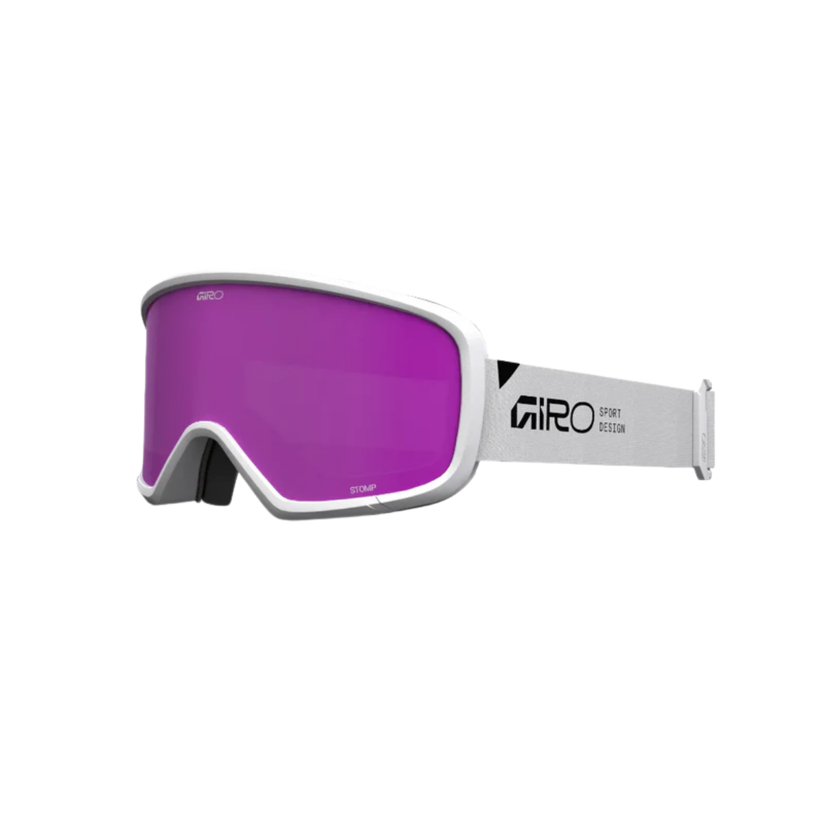 GIRO YOUTH STOMP FLASH GOGGLE WHITE WORDMARK AMBER PINK