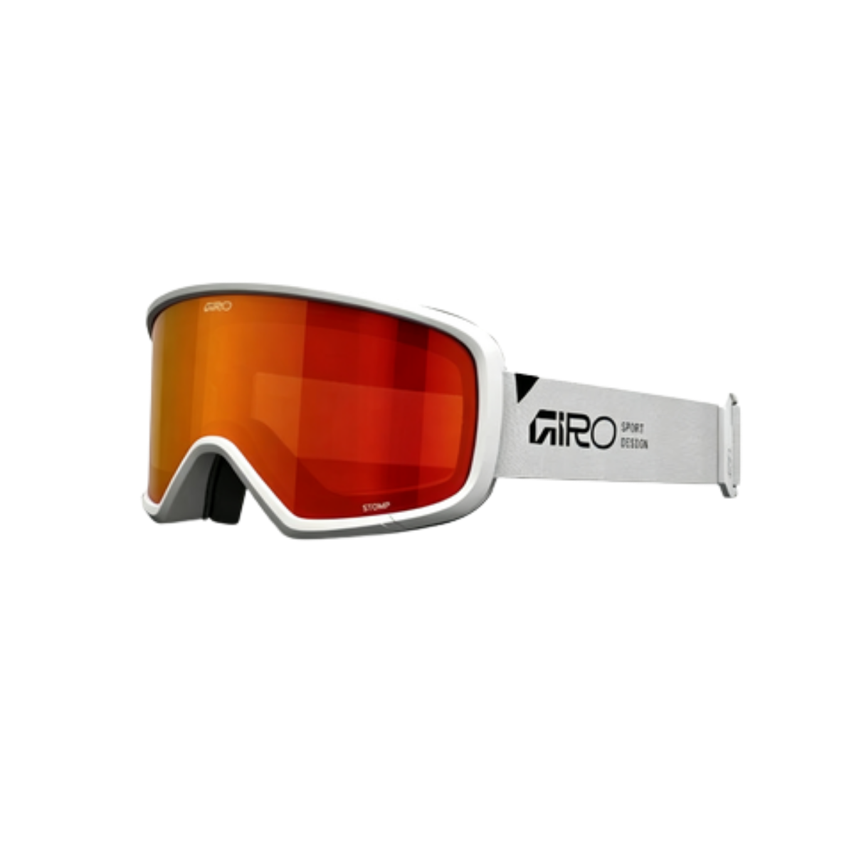 GIRO YOUTH STOMP FLASH GOGGLE WHITE WORDMARK AMBER SCARLET