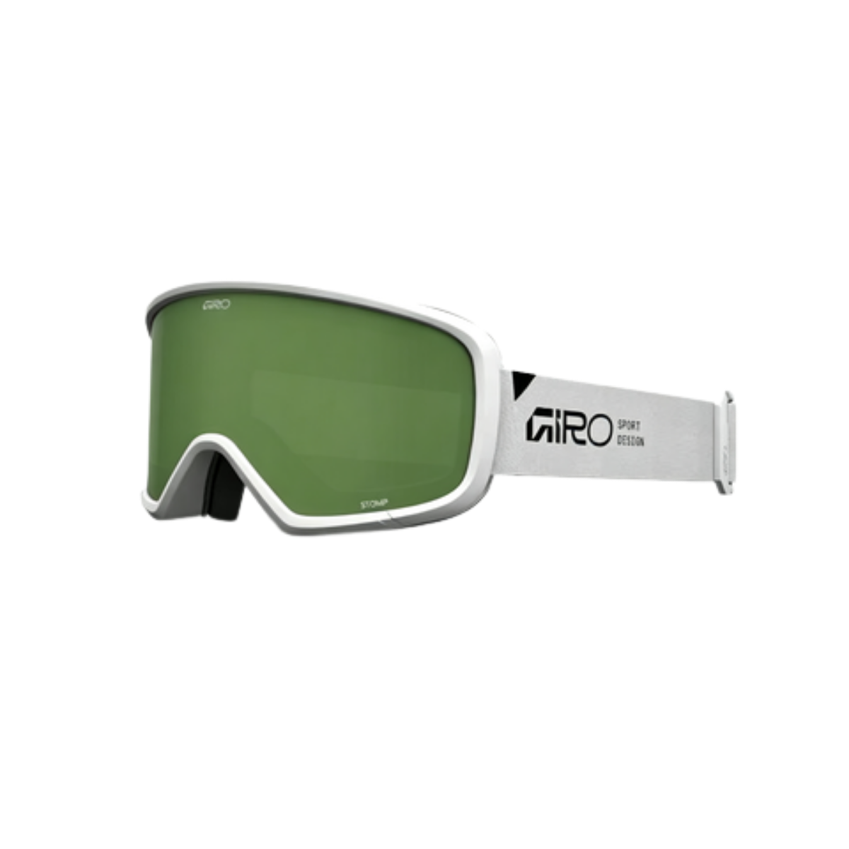 GIRO YOUTH STOMP FLASH GOGGLE WHITE WORDMARK LODEN GREEN