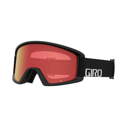 GIRO SEMI + BONUS LENZ GOGGLE 2024  - Black Wordmark Strap with Amber Scarlet/Clear Lens