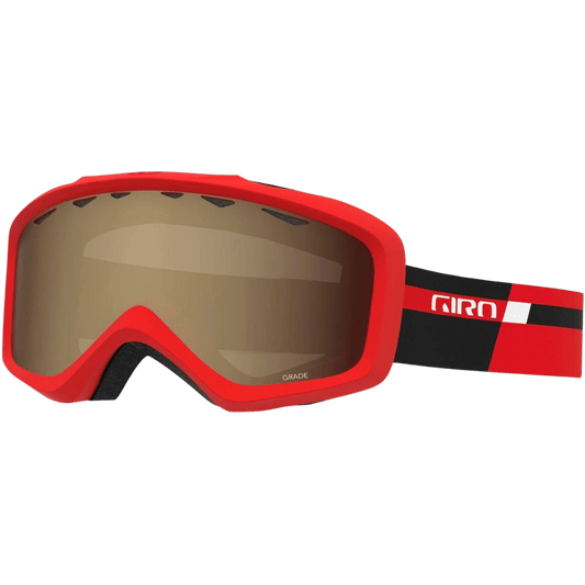 GIRO CHICO GOGGLE YOUTH SKI - BLACK RED PODIUM_FRONT SIDE ANGLE
