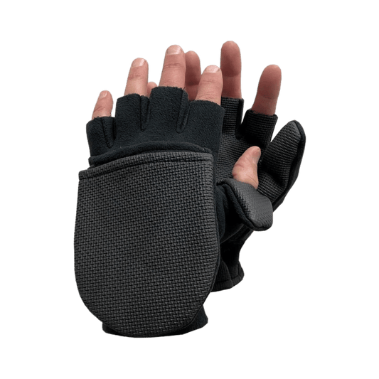 GLACIER OUTDOOR ALASKA RIVER GLOVE-FLIP MITT - BLACK