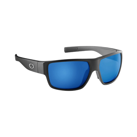 FLYING FISHERMAN GRANDERS SUNGLASSES - BLUE MIRROR - MATTE BLACK