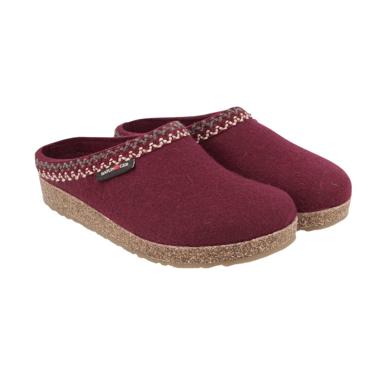 HAFLINGER GRIZZLY ZIG ZAG CLOG - BORDO