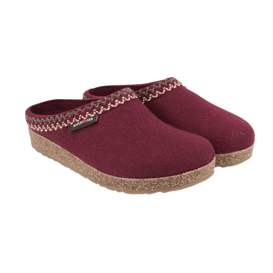 HAFLINGER GRIZZLY ZIG ZAG CLOG - BORDO
