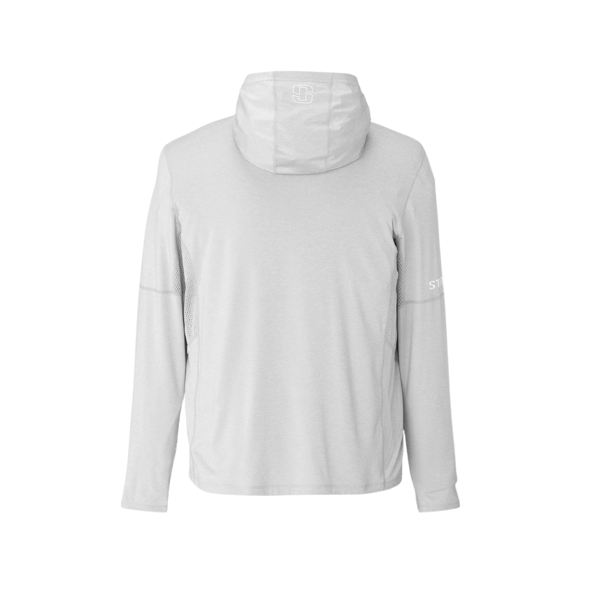 STRIKER BRANDS MEN'S GUARDIAN HOODY ALLOY HEATHER BACK VIEW