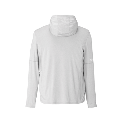 STRIKER BRANDS MEN'S GUARDIAN HOODY ALLOY HEATHER BACK VIEW