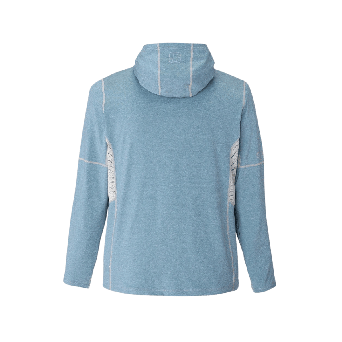 STRIKER BRANDS MEN'S GUARDIAN HOODY OCEANVIEW HEATHER BACK VIEW
