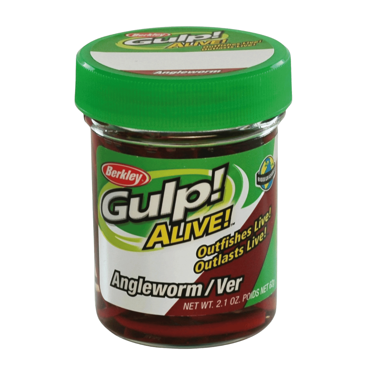 BERKLEY GULP ALIVE ANGLE WORM FISHING LURE 1 IN RED WIGGLER - 1