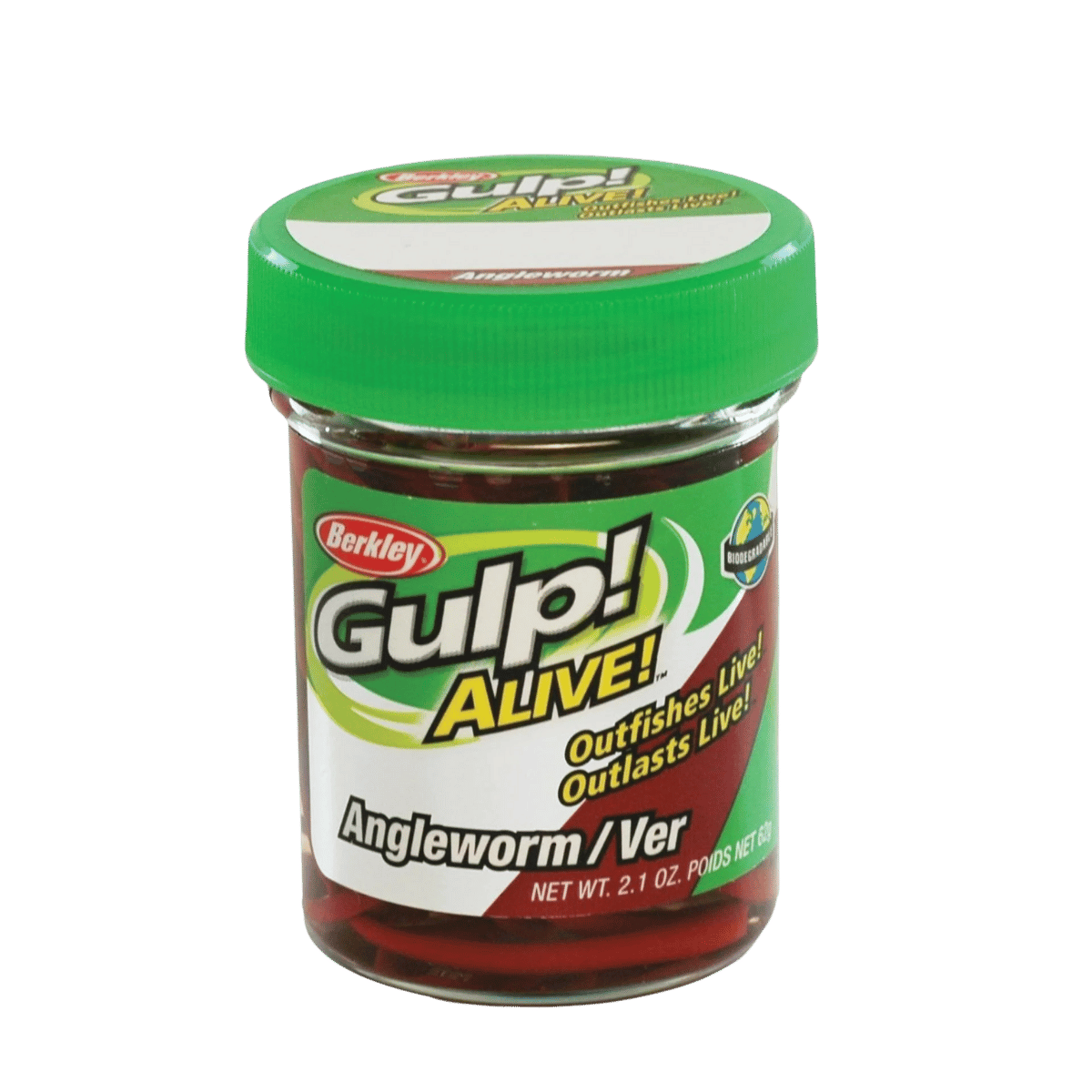 BERKLEY GULP ALIVE ANGLE WORM FISHING LURE 1 IN RED WIGGLER - 3