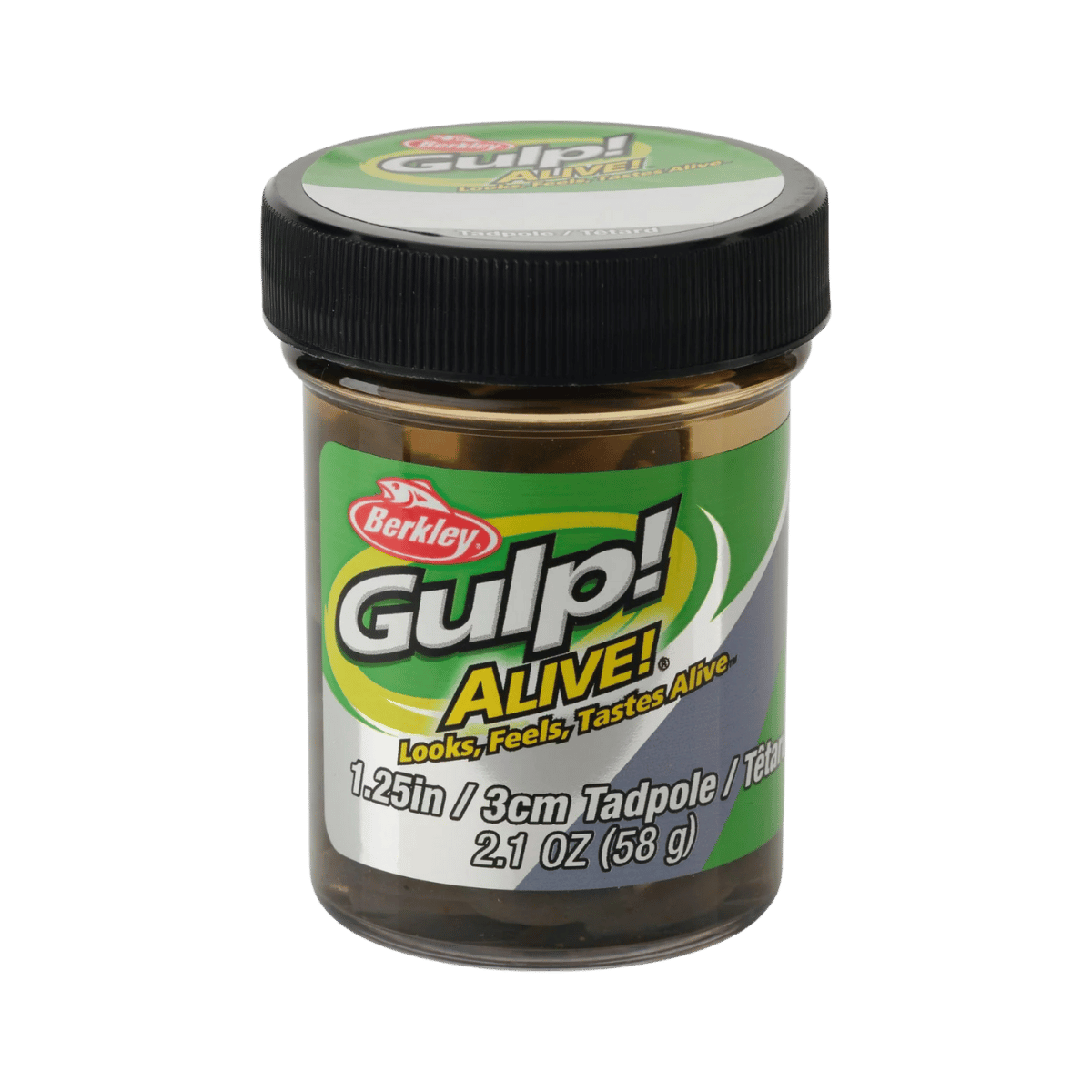BERKLEY GULP ALIVE TADPOLE 1.25IN - SCENTED SOFT BAIT - SMOG-2.1