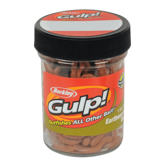 BERKLEY GULP EARTHWORM FISHING LURE 4IN BROWN