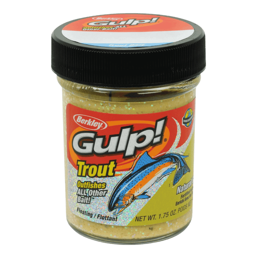 BERKLEY GULP TROUT DOUGH FISHING LURE 1.75OZ CHUNKY CHEESE/GARLIC