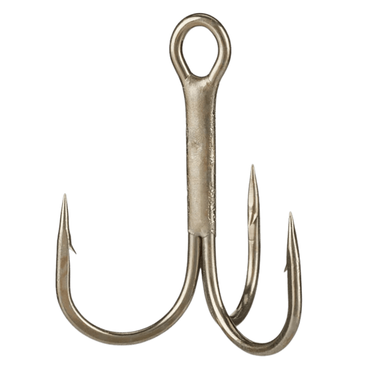 GAMAKATSU TREBLE HOOK ROUND BEND 12PK - BRONZE SIZE 8