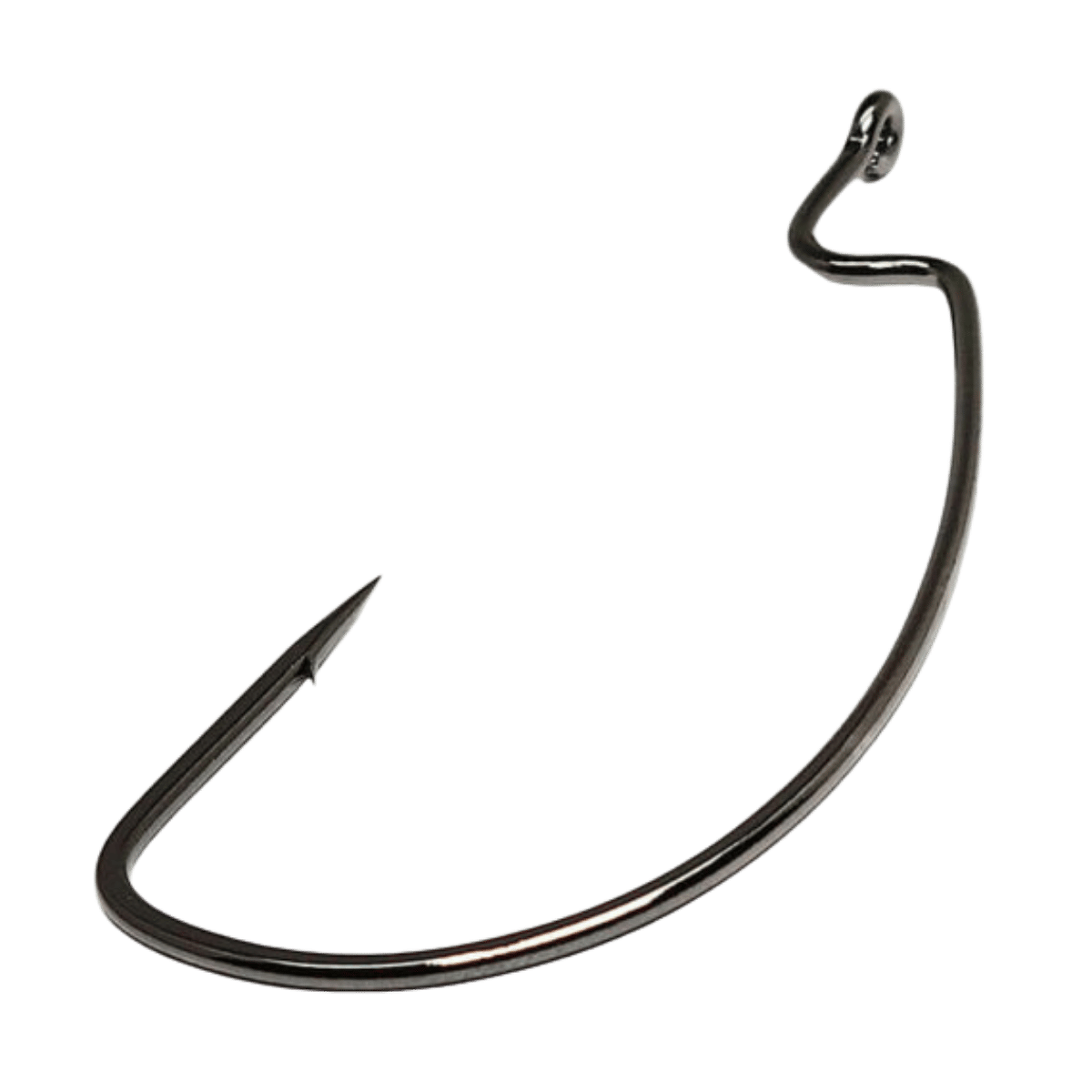 GAMAKATSU DEEP THROAT WIDE GAP HOOK 6PK - BLACK SIZE 1/0