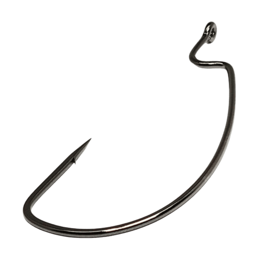 GAMAKATSU DEEP THROAT WIDE GAP HOOK 6PK - BLACK SIZE 1/0