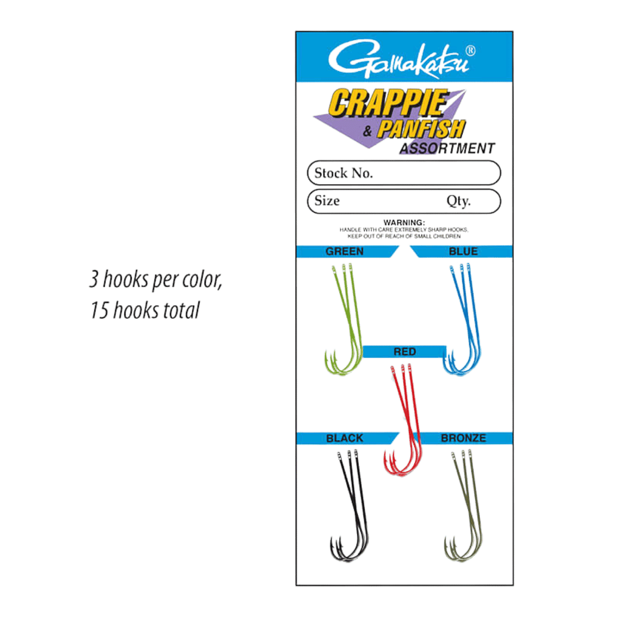 GAMAKATSU CRAPPIE HOOK 15PK - ASSORTED SIZE 8_2