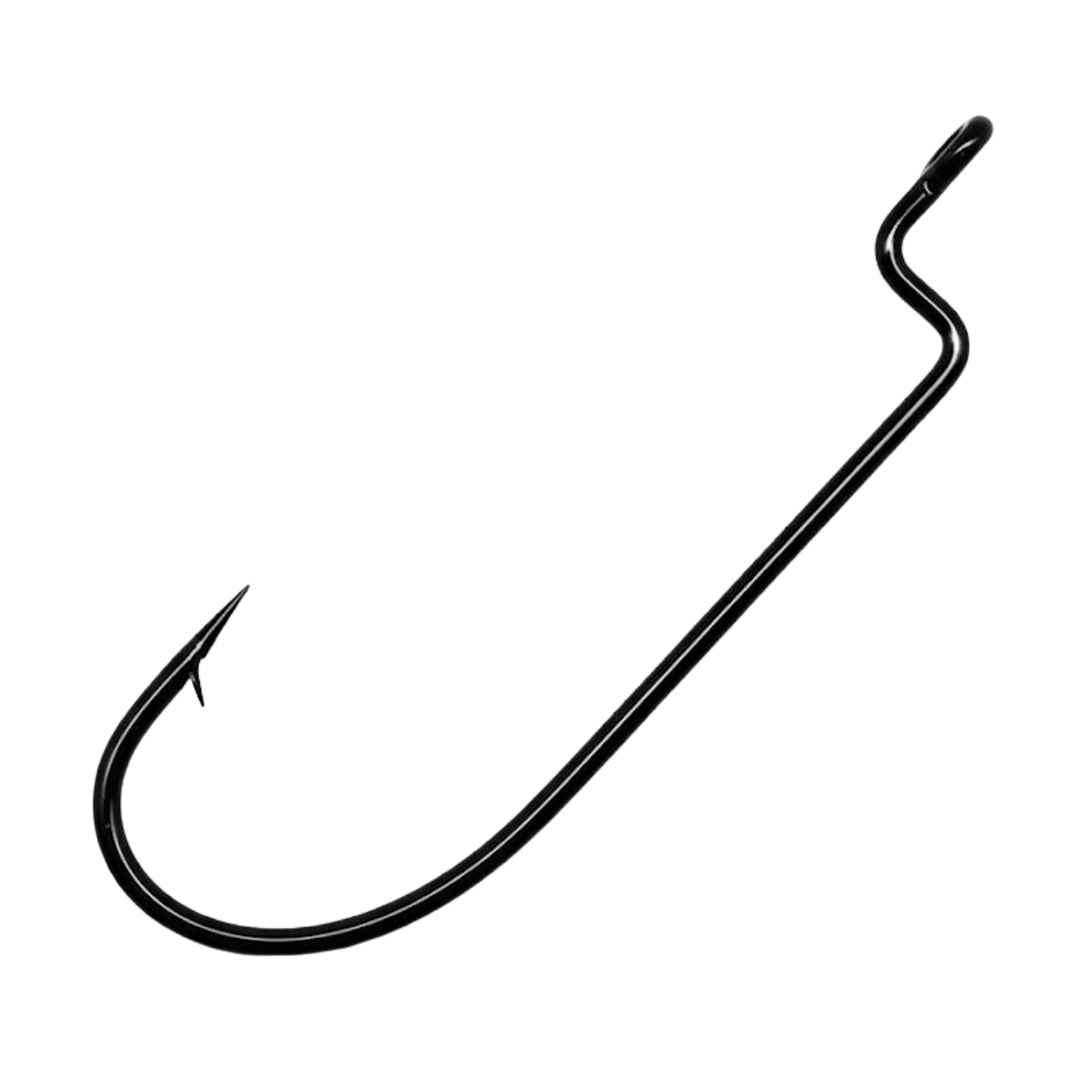 GAMAKATSU EXTRA WIDE GAP WORM HOOK - BLACK SIZE 1