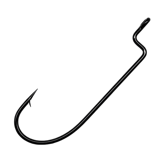 GAMAKATSU EXTRA WIDE GAP WORM HOOK - BLACK SIZE 1