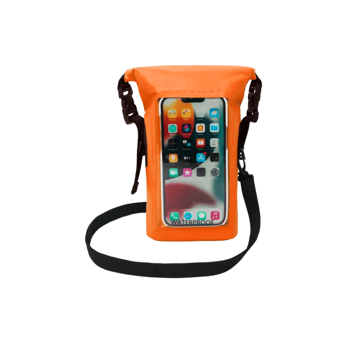GECKO BRANDS WATERPROOF PHONE TOTE - NEON ORANGE