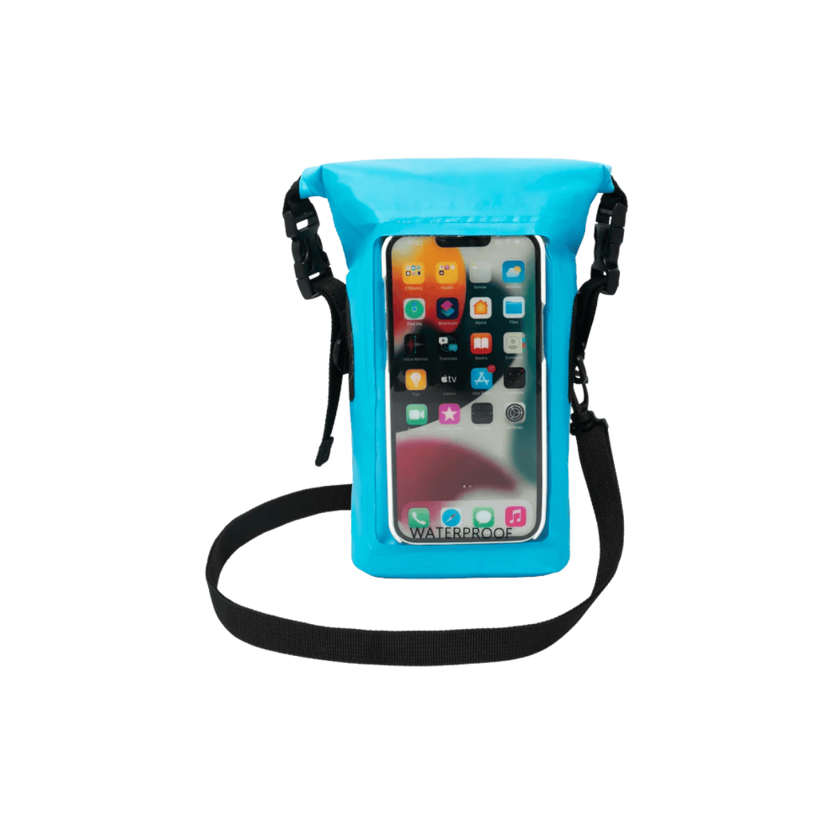 GECKO BRANDS WATERPROOF PHONE TOTE - NEON BLUE