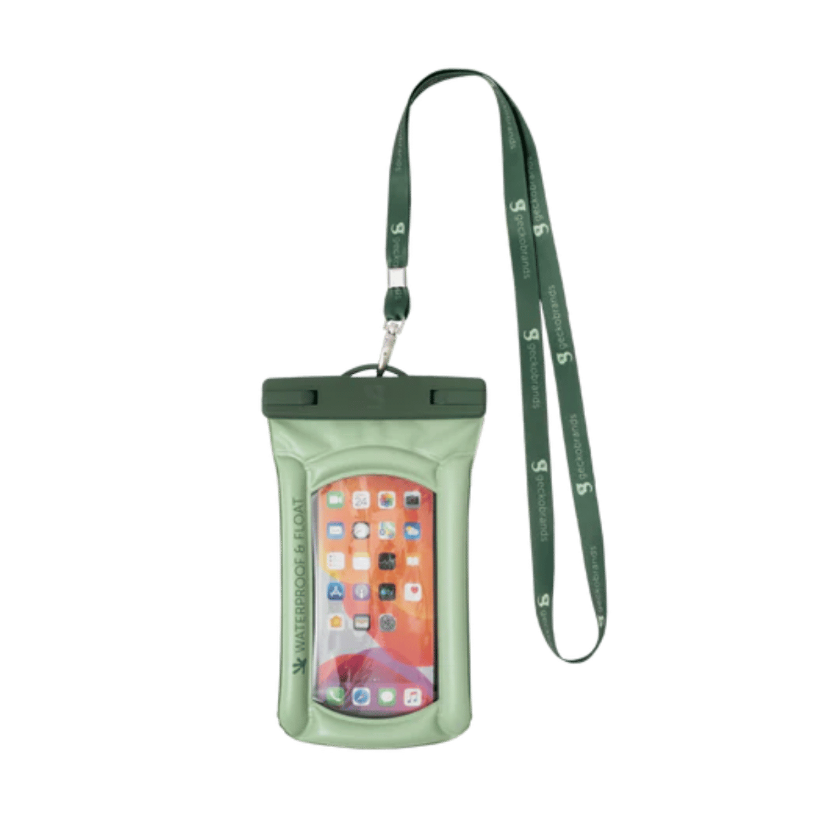 GECKO BRANDS FLOAT PHONE DRY BAG - SAGE GREEN