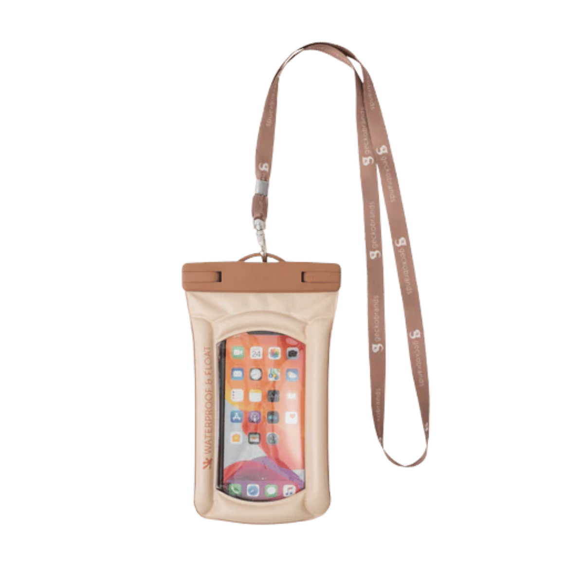 GECKO BRANDS FLOAT PHONE DRY BAG - SAND