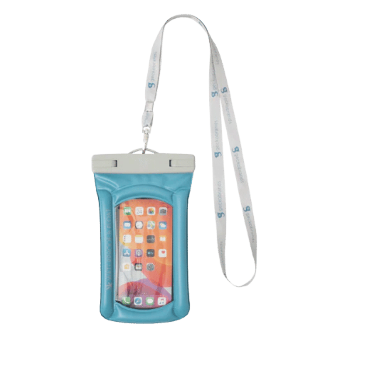 GECKO BRANDS FLOAT PHONE DRY BAG - STEEL BLUE