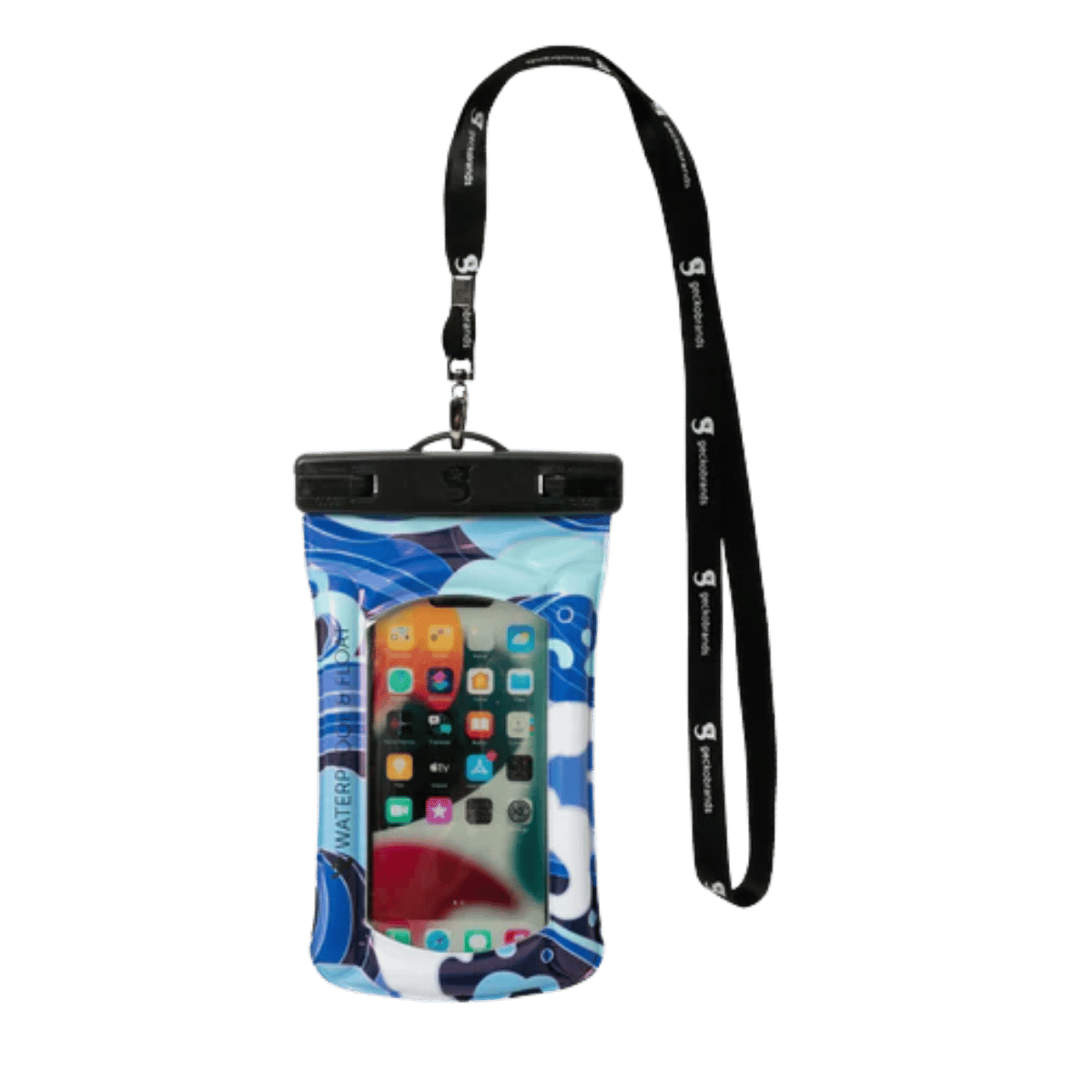 GECKO BRANDS FLOAT PHONE DRY BAG - SUMMER WAVES