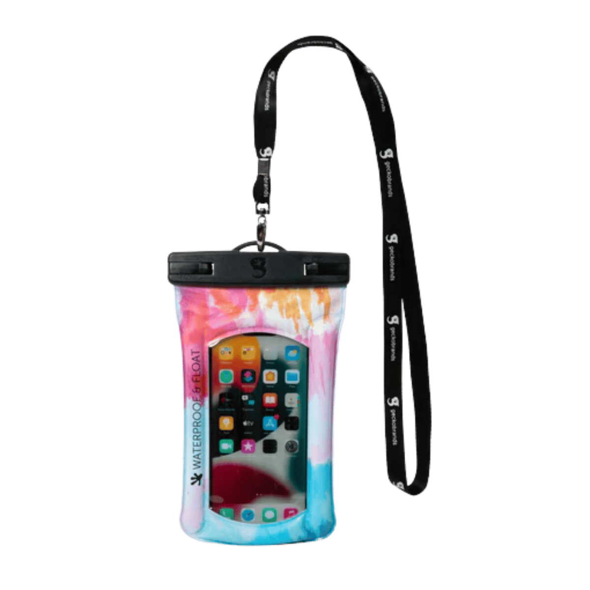 GECKO BRANDS FLOAT PHONE DRY BAG - TIE DYE
