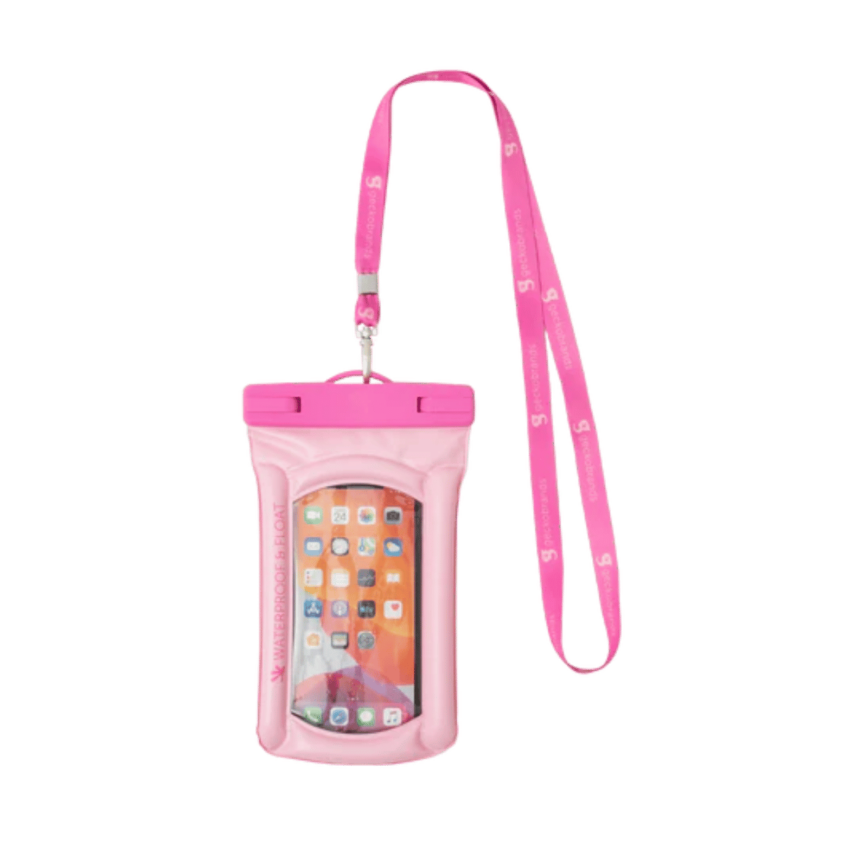 GECKO BRANDS FLOAT PHONE DRY BAG - BUBBLE PINK