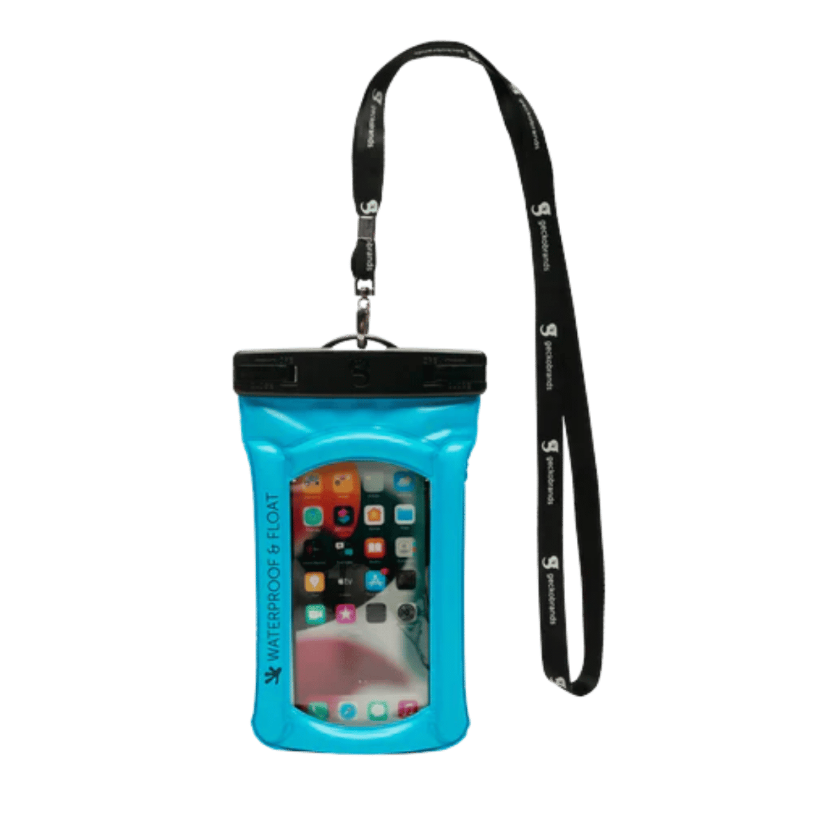 GECKO BRANDS FLOAT PHONE DRY BAG - NEON BLUE