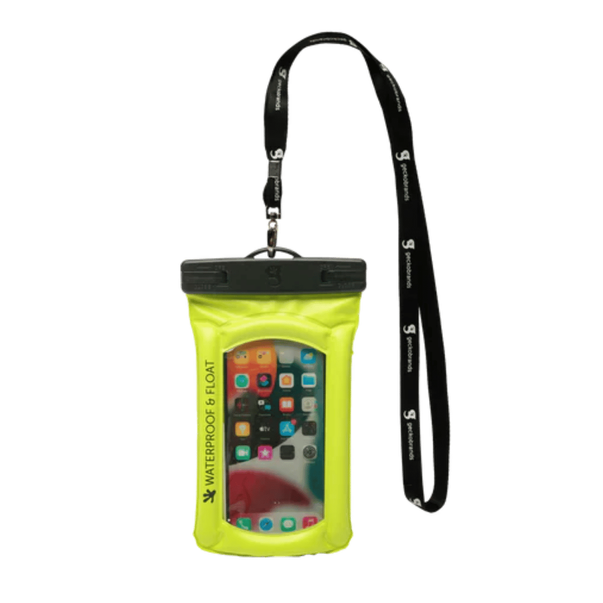 GECKO BRANDS FLOAT PHONE DRY BAG - NEON GREEN