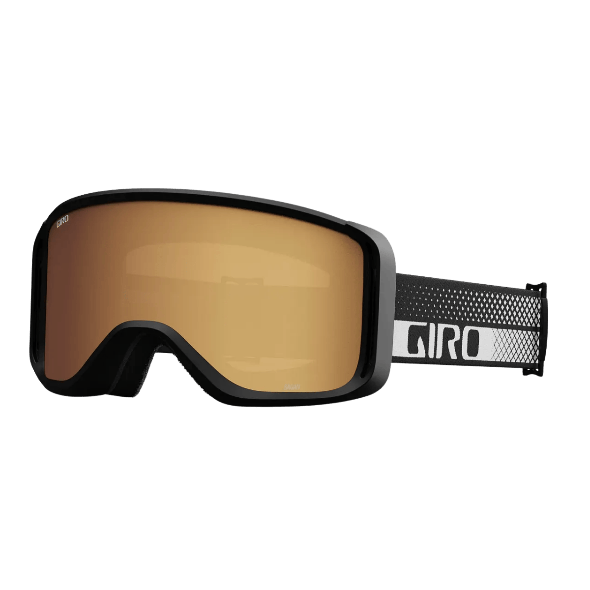 GIRO SAGEN GOGGLES WITH BONUS LENS - BLACK & WHITE FLOW/AMBER GOLD/YELLOW