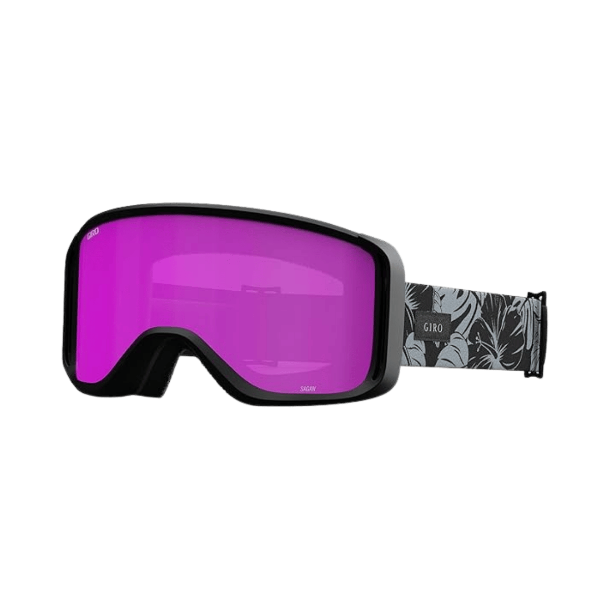 GIRO SAGEN GOGGLE + BONUS LENS - ADULT - BLACK GREY BOTANICAL LX AMBER PINK