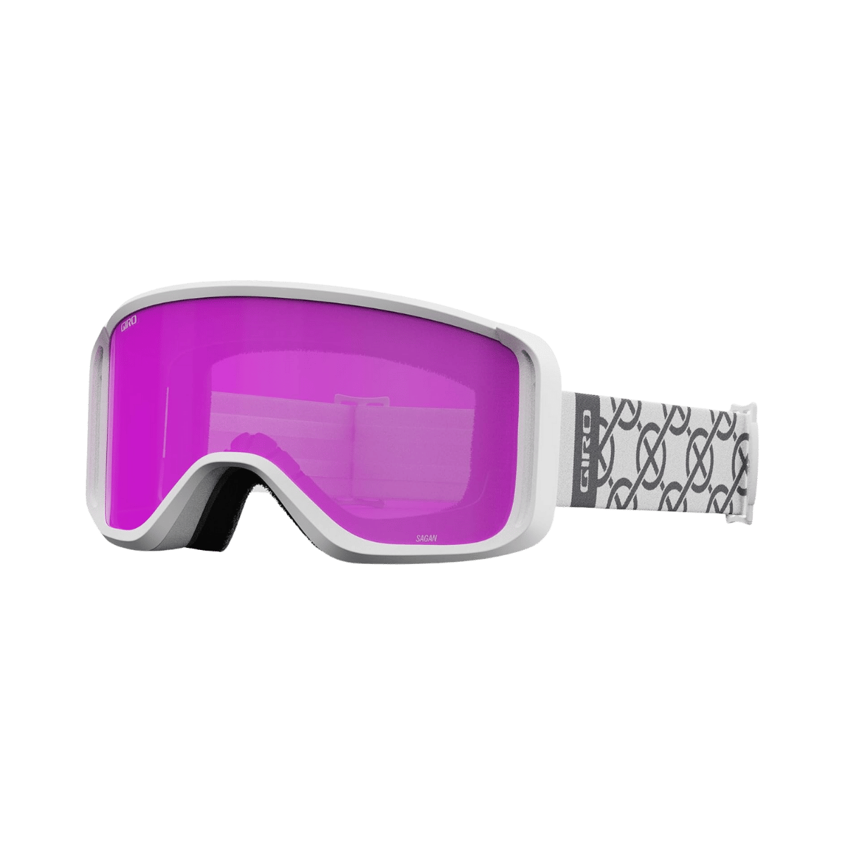 GIRO SAGEN GOGGLE + BONUS LENS - ADULT - WHITE MONOGRAM AMBER PINK