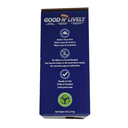 GOOD N' LIVELY PREMIXED WORM BEDDING IN A BAG - 5 LB. Joe's Sporting Goods GOOD N' LIVELY PREMIXED WORM BEDDING IN A BAG - 5 LB. Joe's Sporting Goods