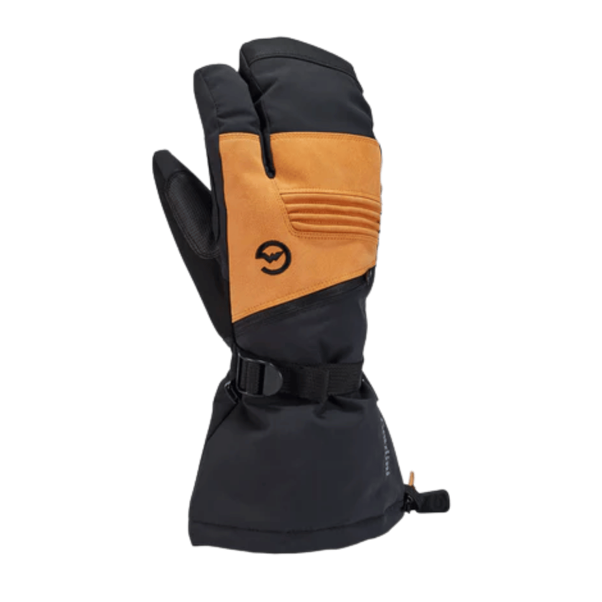 GORDINI MEN'S GTX STORM 3-FINGER MITT - BLACK/TAN - BACK VIEW