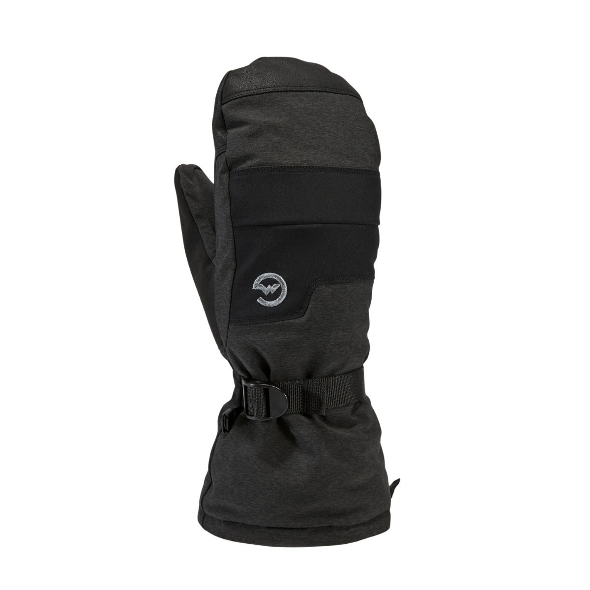 GORDINI MEN'S AQUABLOC DOWN GAUNTLET MITT - BLACK - BACK VIEW